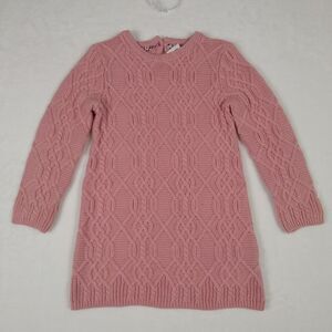 Adrienne Vittadini Adorable Toddler Girls Pink Sweater Dress Size 4T